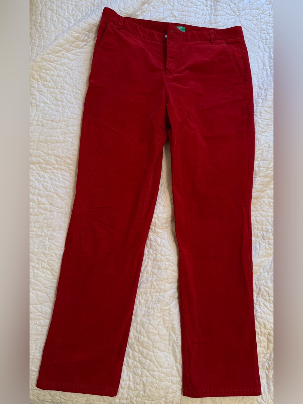 United Colors Of Benetton Red Corduroy Jeans